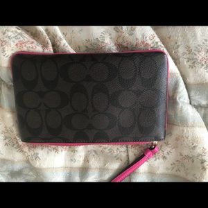 Coach Bags - Coach Brown and Pink Wrislet Coach Bags - Coach Brown and Pink Wrislet